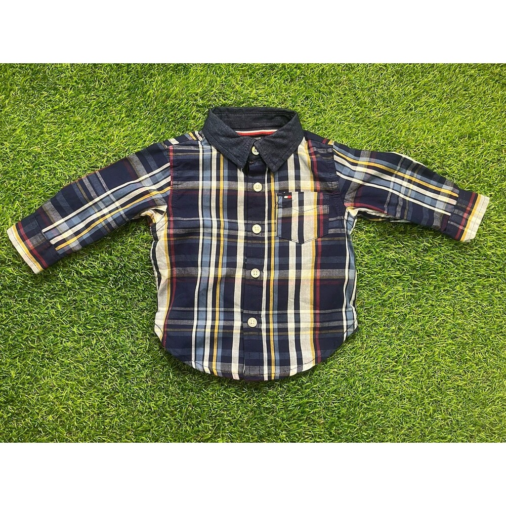 Tommy Hilfiger Button-Down Plaid 3/6 NWOT